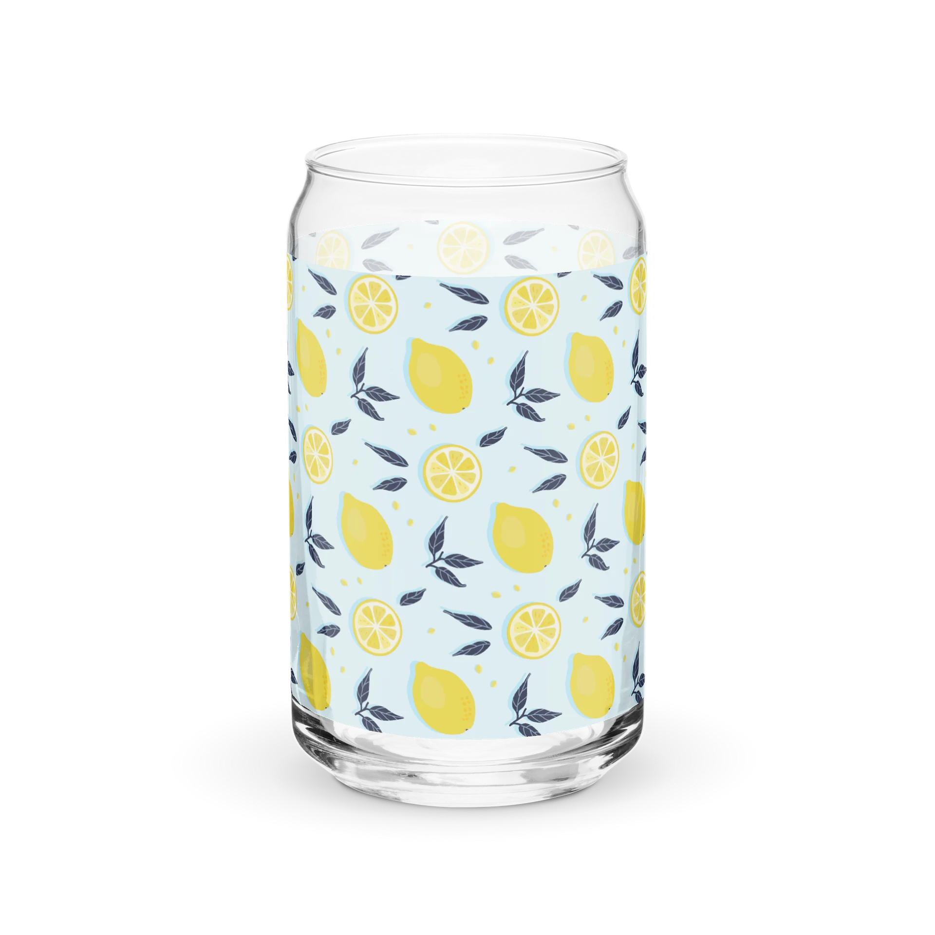 Stylish Can-Shaped Glass with Bright Lemon Print product image (3)