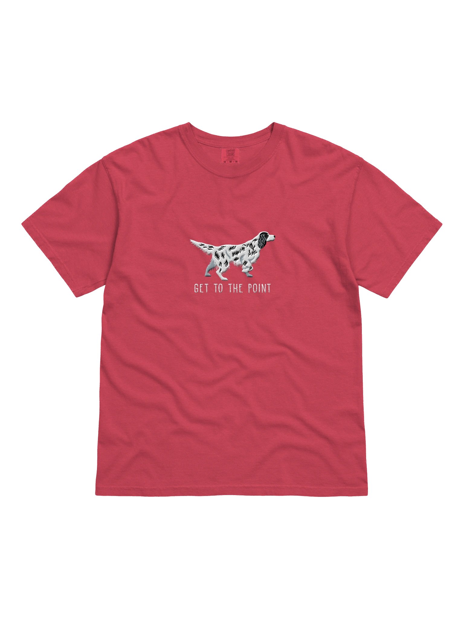 Get to the Point T-Shirt(Embroidered) of an English Setter(Blue Belton) product image (4)