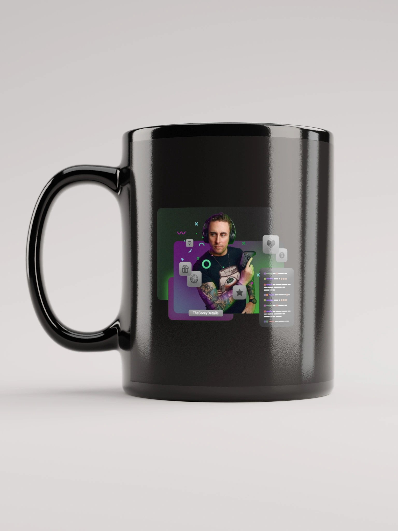 Chat Encouraged - Black Glossy Mug product image (2)