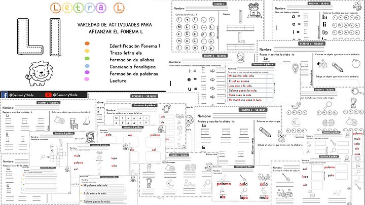 Kit completo de actividades fonema L l product image (2)