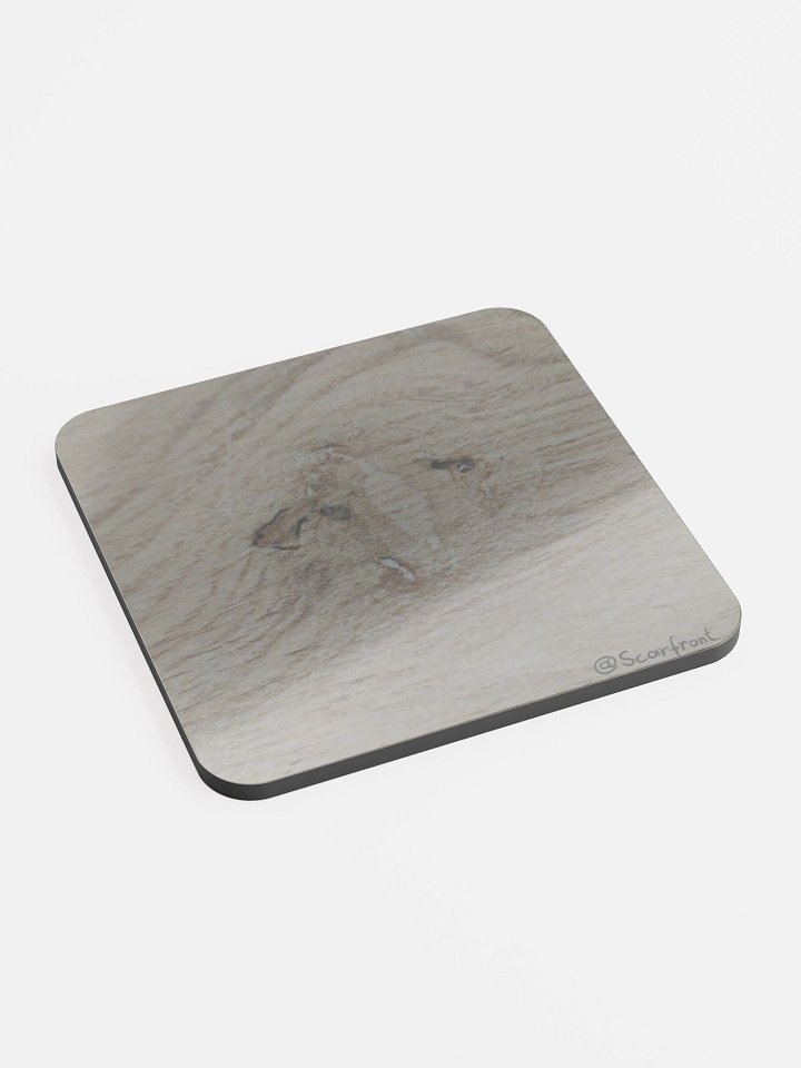 Cow Head in Wood Floor - Glossed Cork Coaster product image (2)