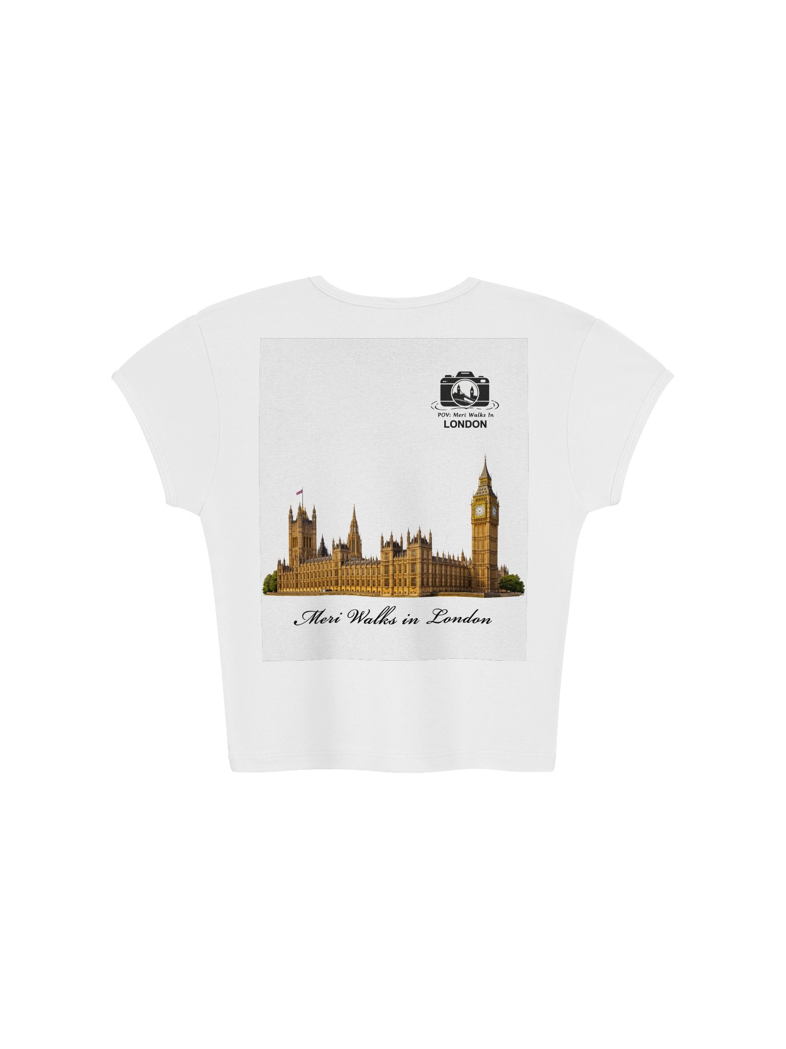 Big Ben Design 2 Womens Ribbed Baby Tee Crop Top product image (2)