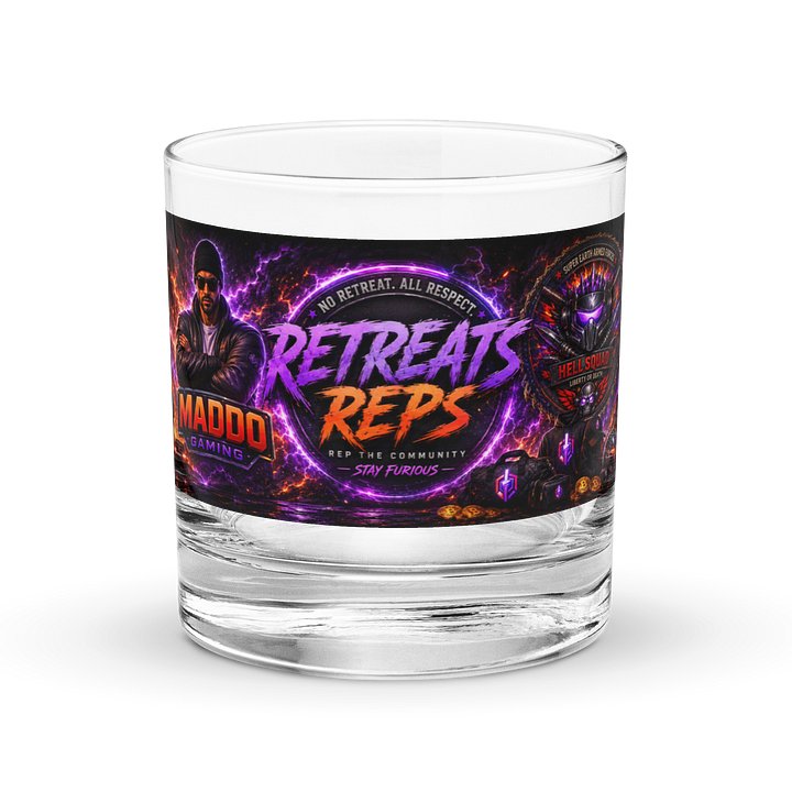Rektreats Reps Neon Esports Rocks Glass product image (1)