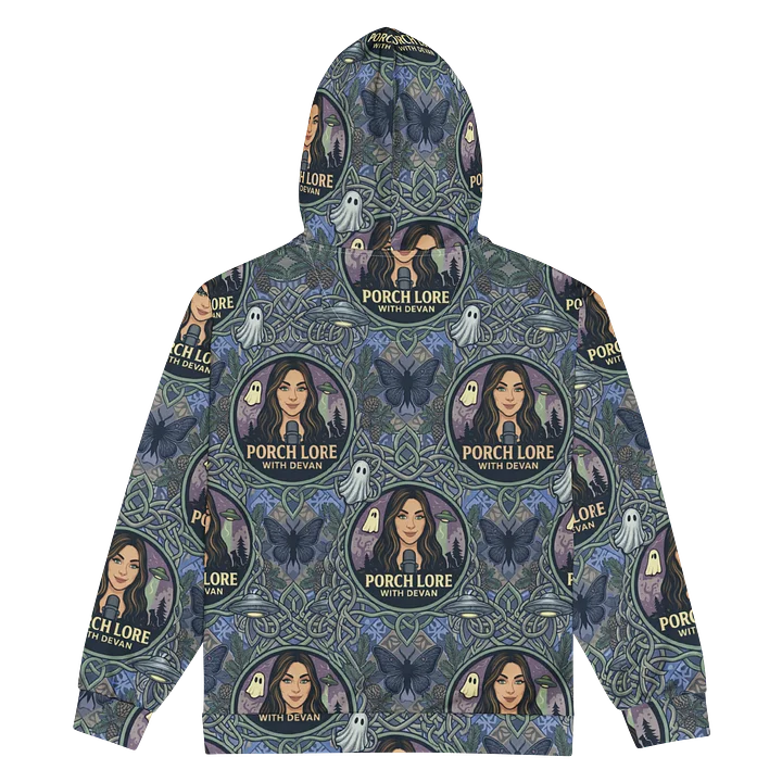 PORCH LORE DEVAN PERIWINKLE MOTH ZIP UP HOODIE product image (2)