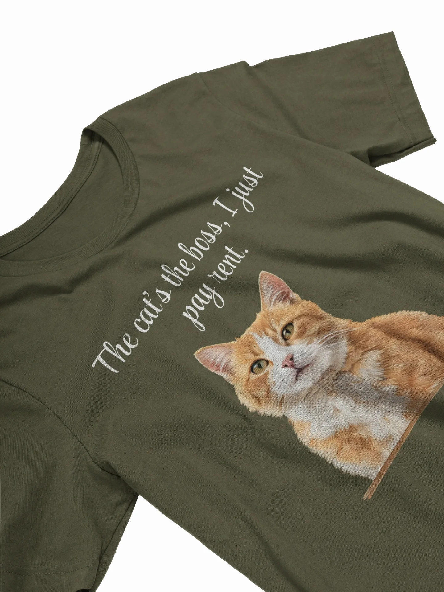Custom "The Cat's The Boss" Photo T-Shirt product image (35)