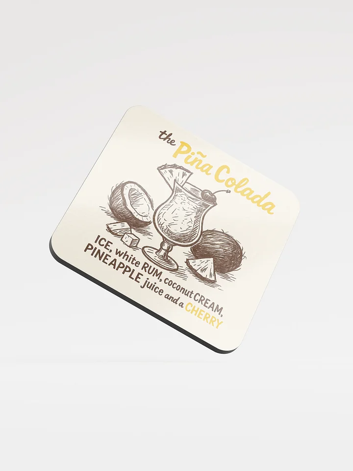 Piña Colada Cocktail Coaster – Tropical Bar Cart Decor product image (2)