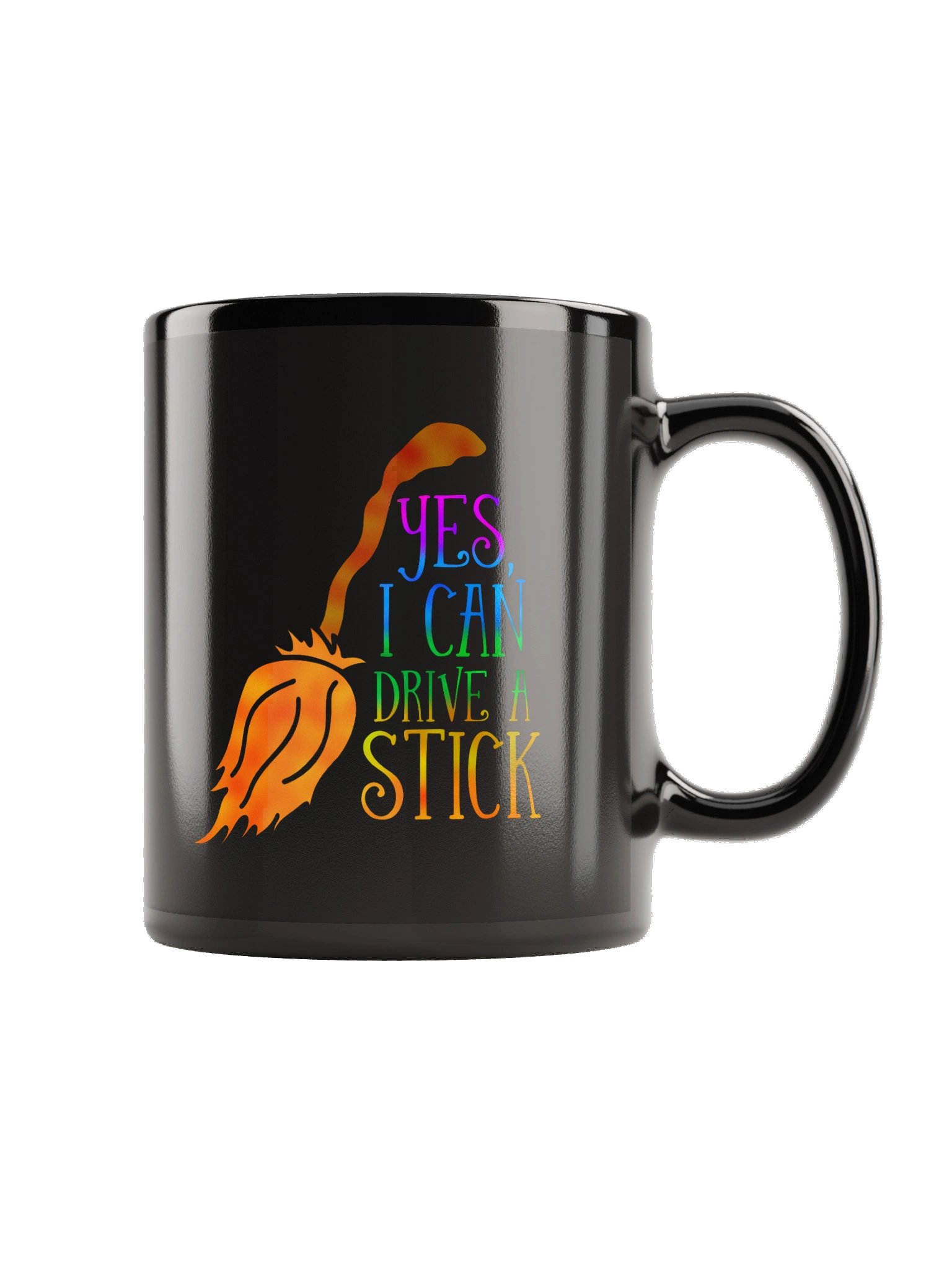 Yes, I Can Drive a Stick Black Mug product image (3)
