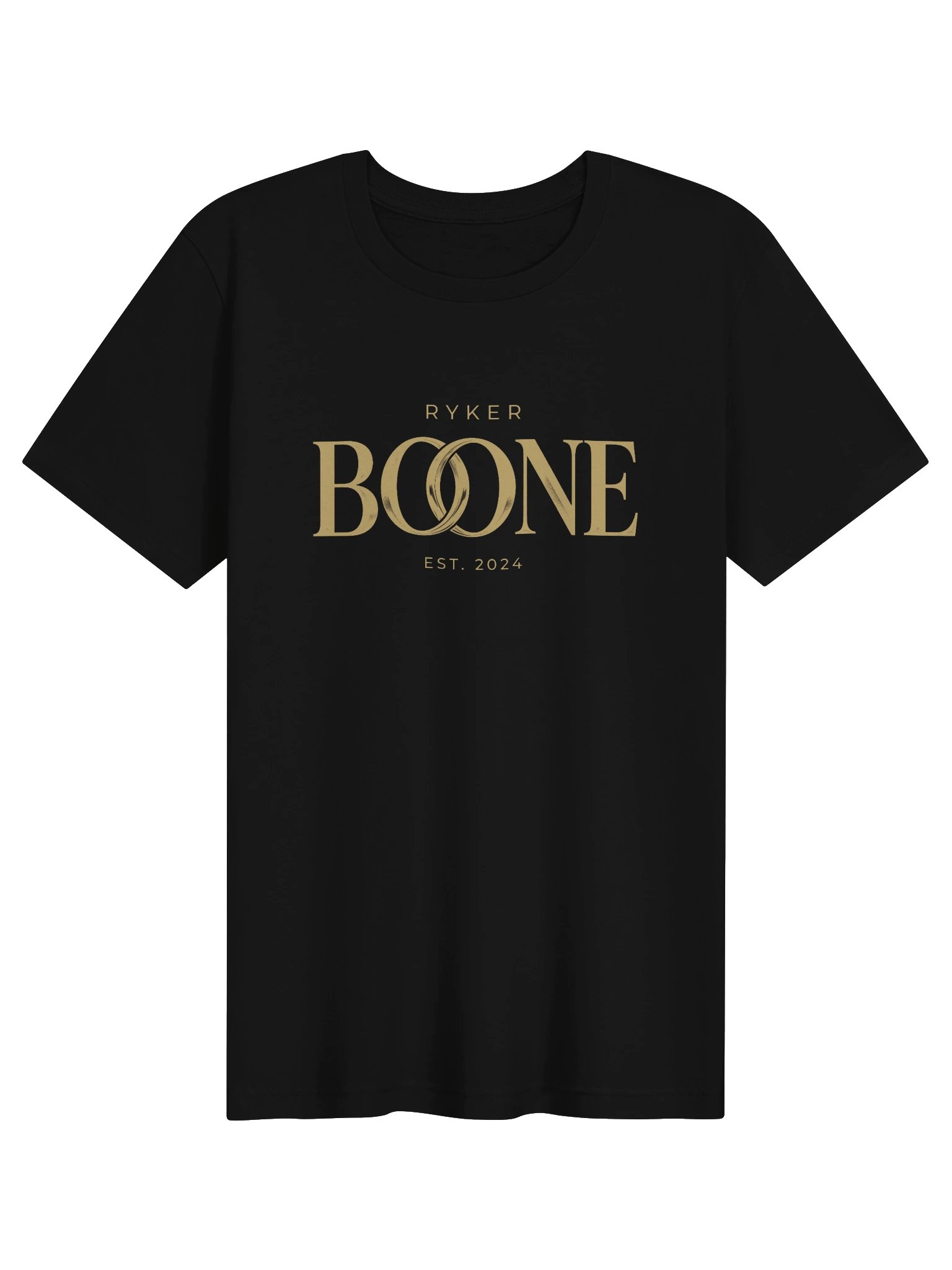 Ryker Boone "When The Lights Go Gold" Supersoft T-Shirt (Black/Gold Logo) product image (1)