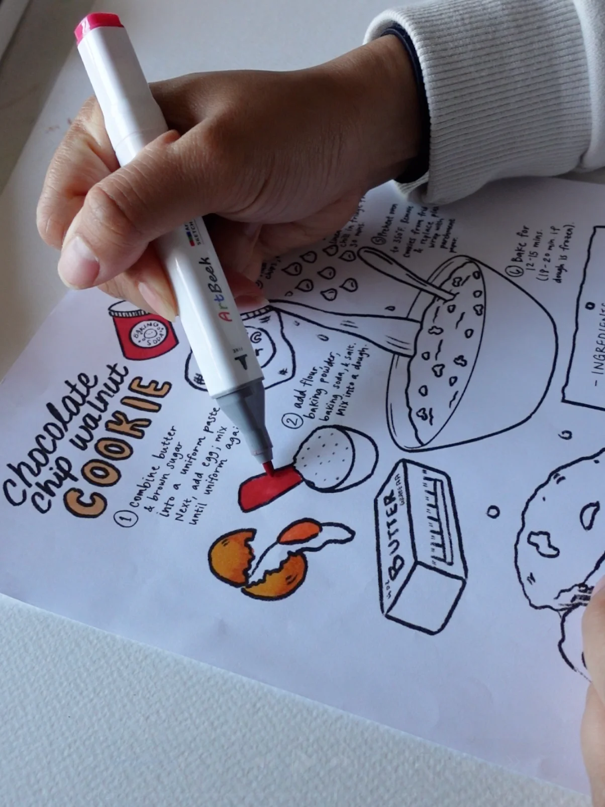 Cookiemas Vol. 1 Recipe Coloring Pages - Jeanelleats Collab (Downloadable PDF) product image (4)