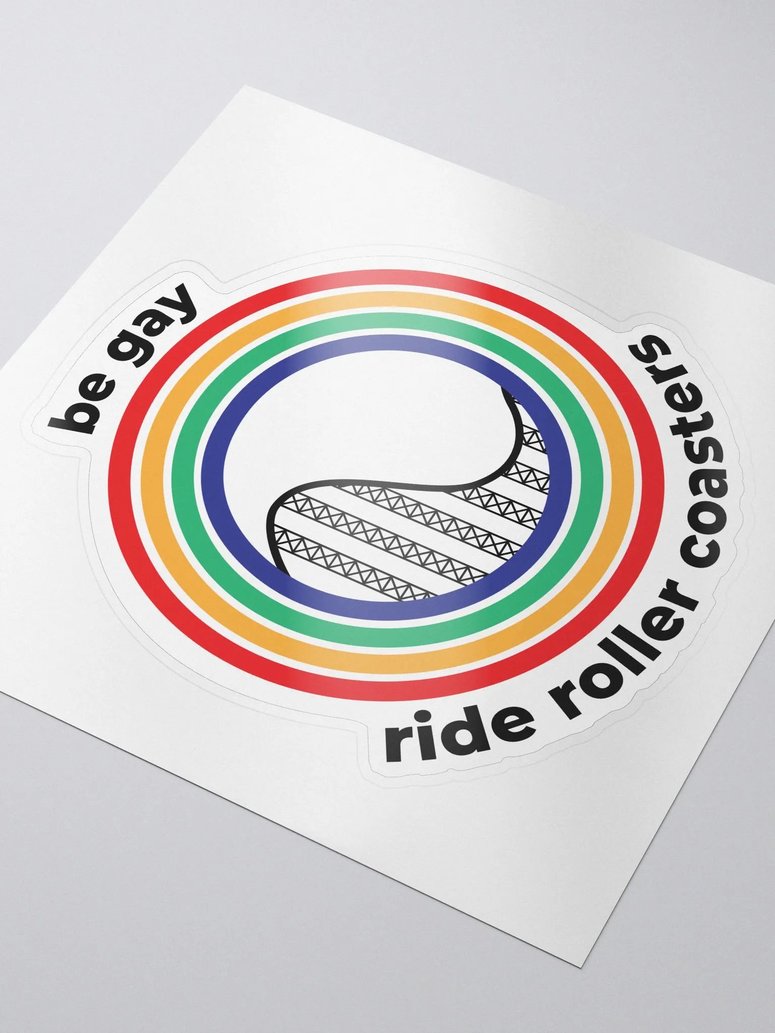 be gay, ride roller coasters - sticker product image (3)