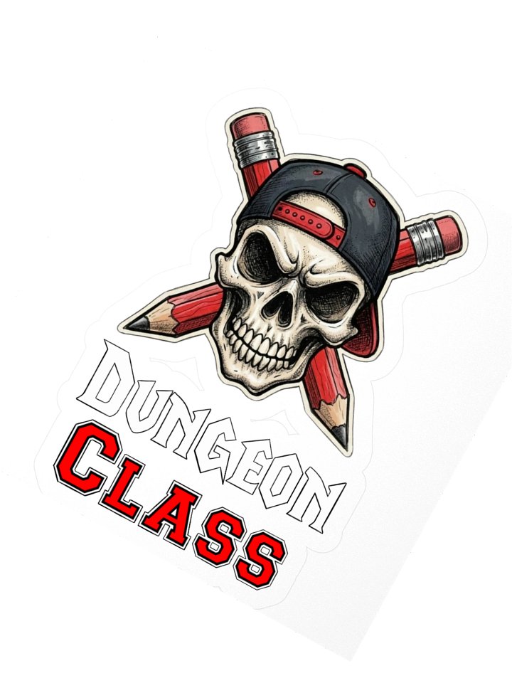 Dungeon Class Skull Sticker-Kiss Cut product image (4)