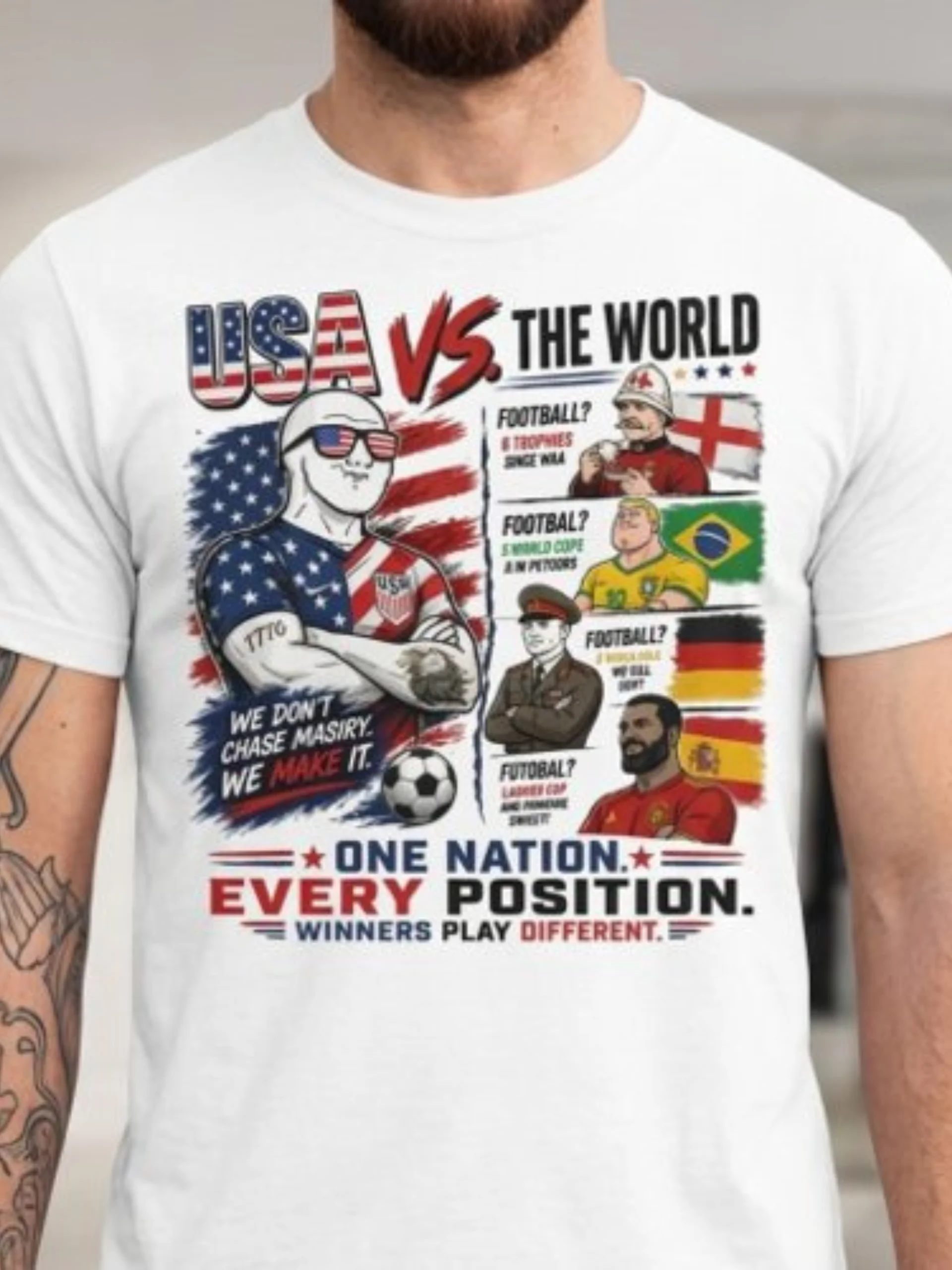 USA vs The World Funny Soccer World Cup 2026 Tee product image (3)