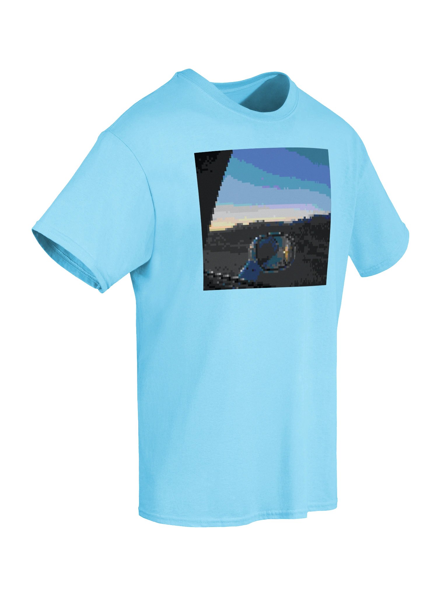pixel sunrise in the rearview graphic tee product image (6)