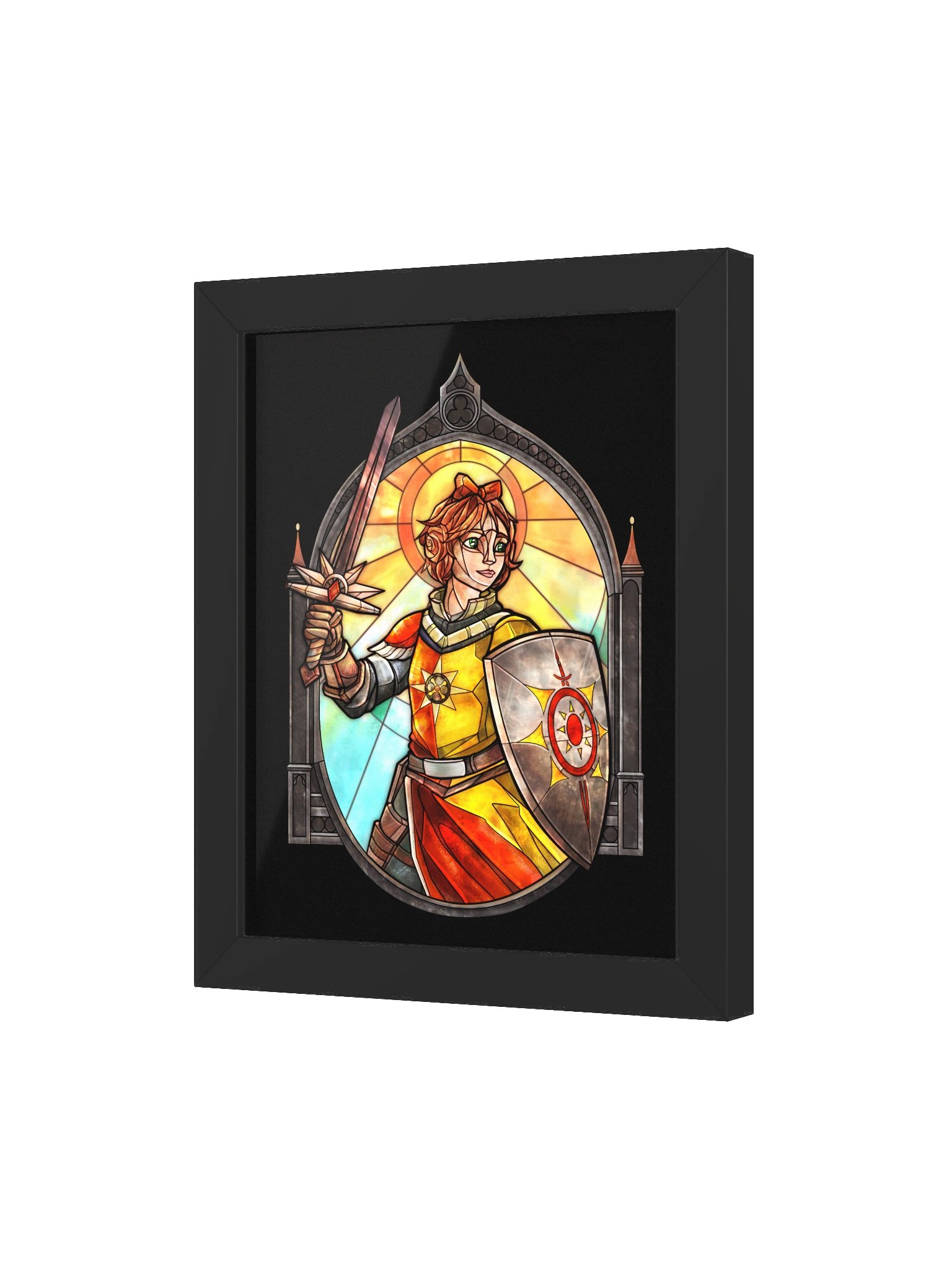 Squire Lou of the Solar Knights (Torched RP) Framed Art Print product image (3)