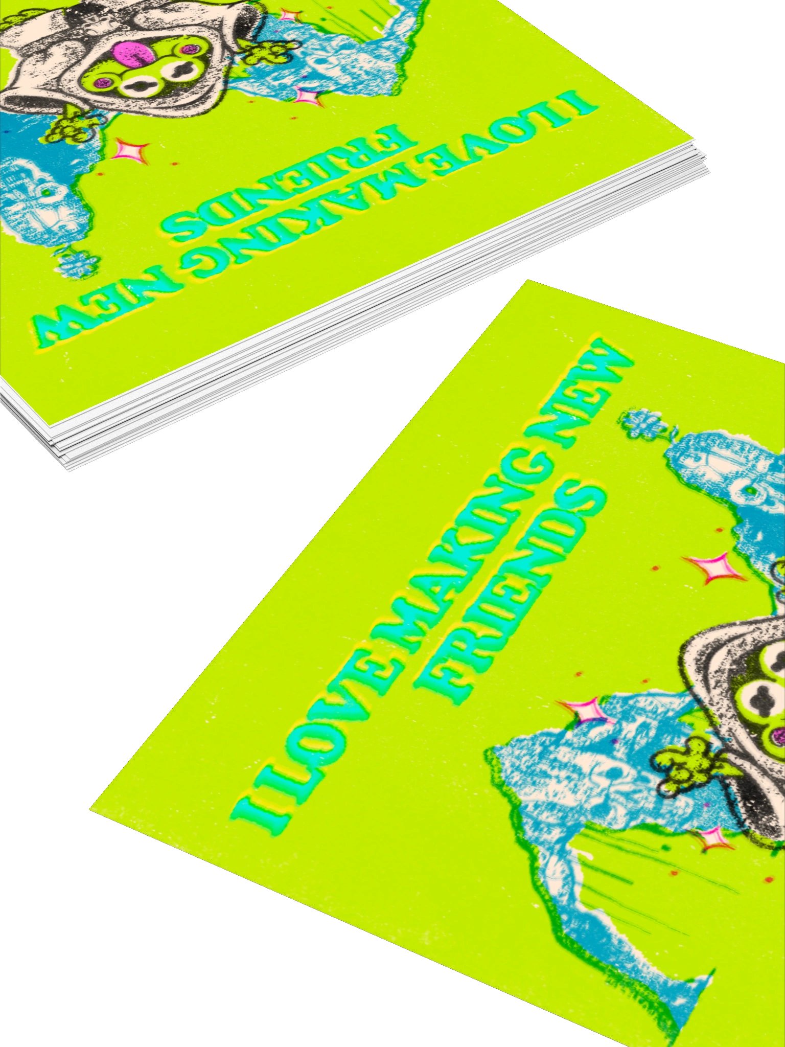 I LOVE MAKING NEW F(R)IENDS! Sticker product image (4)