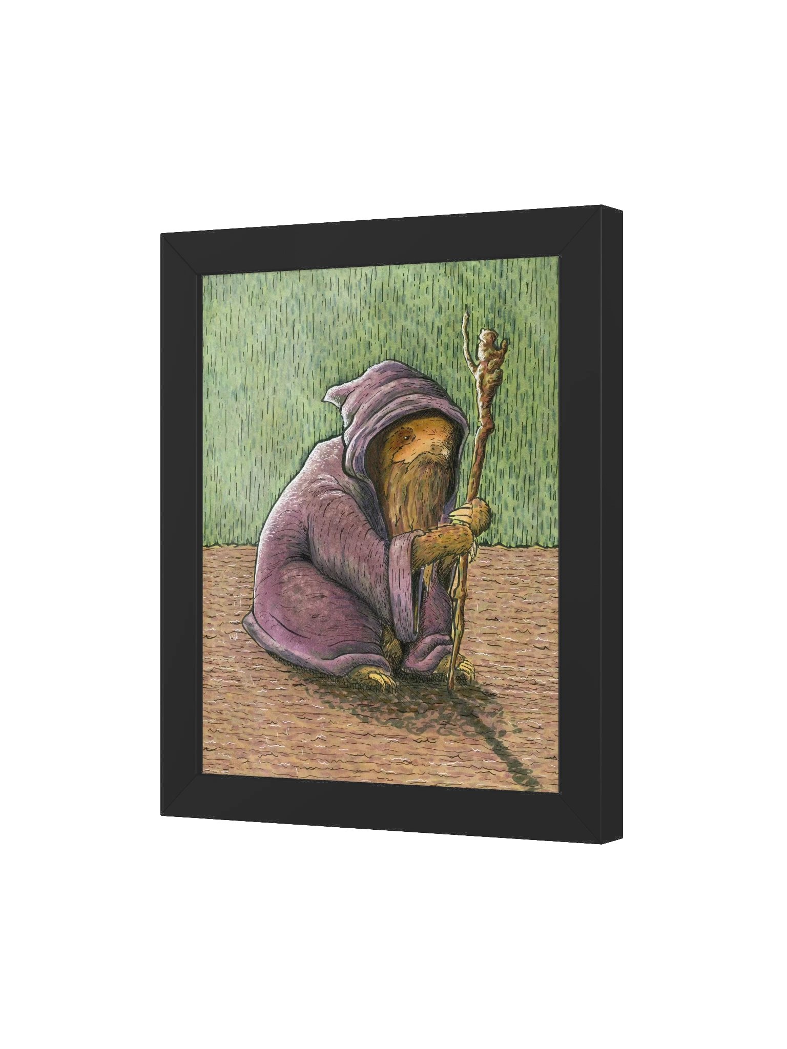Sloth Wizard Framed Print product image (4)