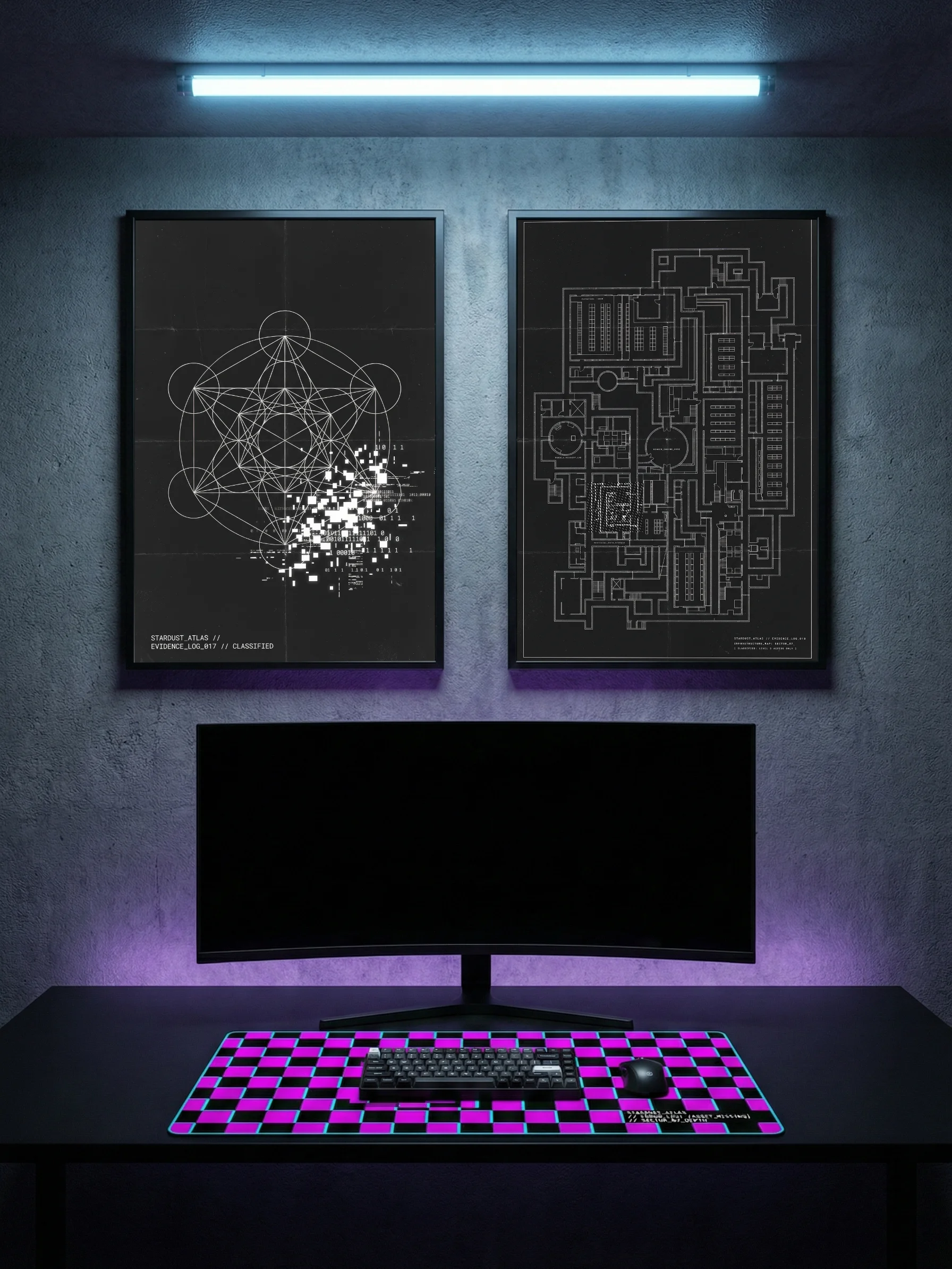 // HARDWARE_SYNC // DUAL_BLUEPRINT_KIT - Simulation Theory Poster Set product image (1)