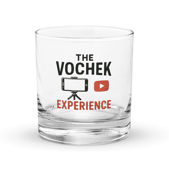 The Vochek Experience Logo Rocks Glass product image (1)