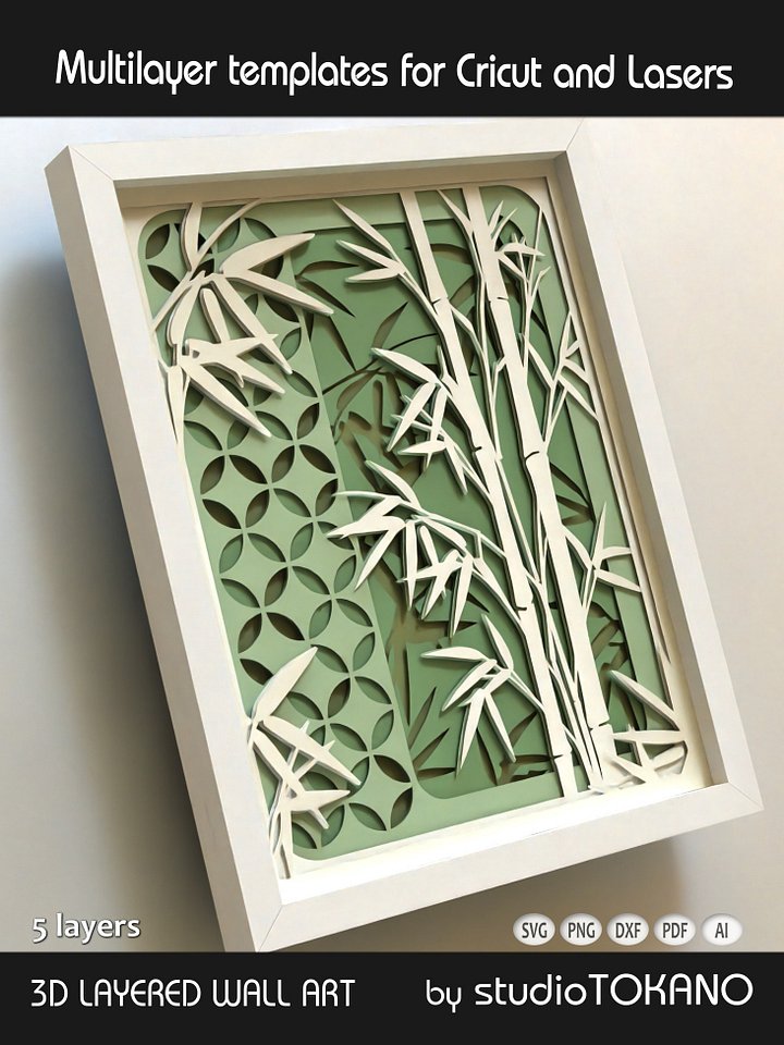 Bamboo Layered Cut File product image (2)