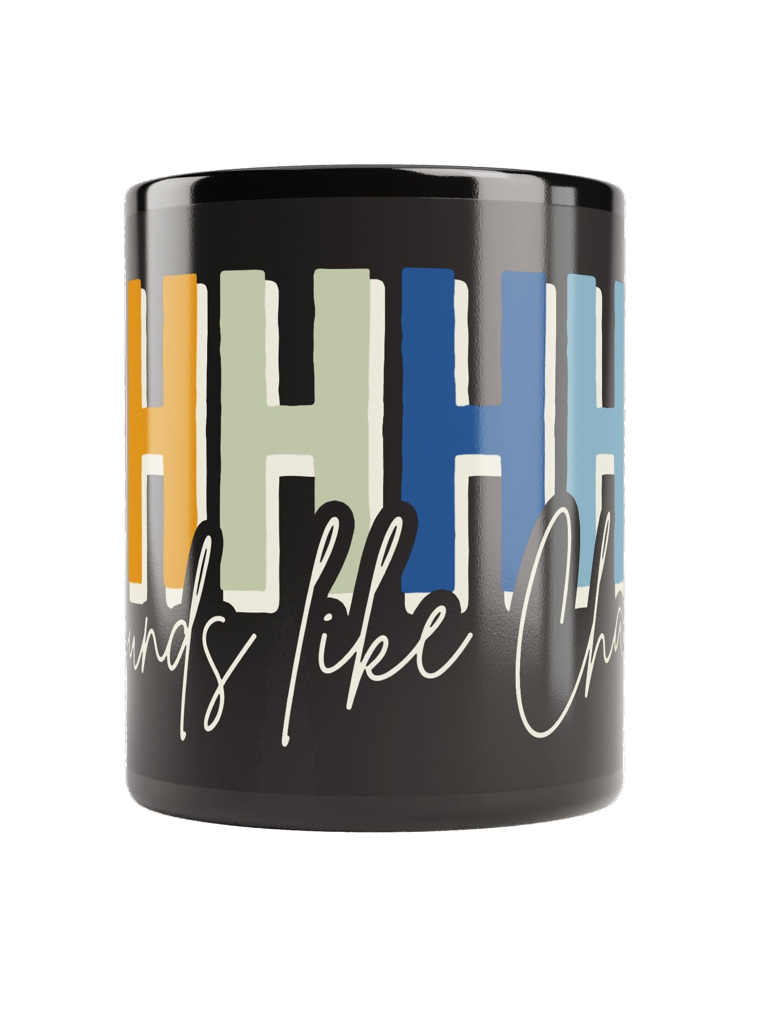 Ohhhhh Sounds Like Chaos Black Mug (Rainbow Full) product image (2)