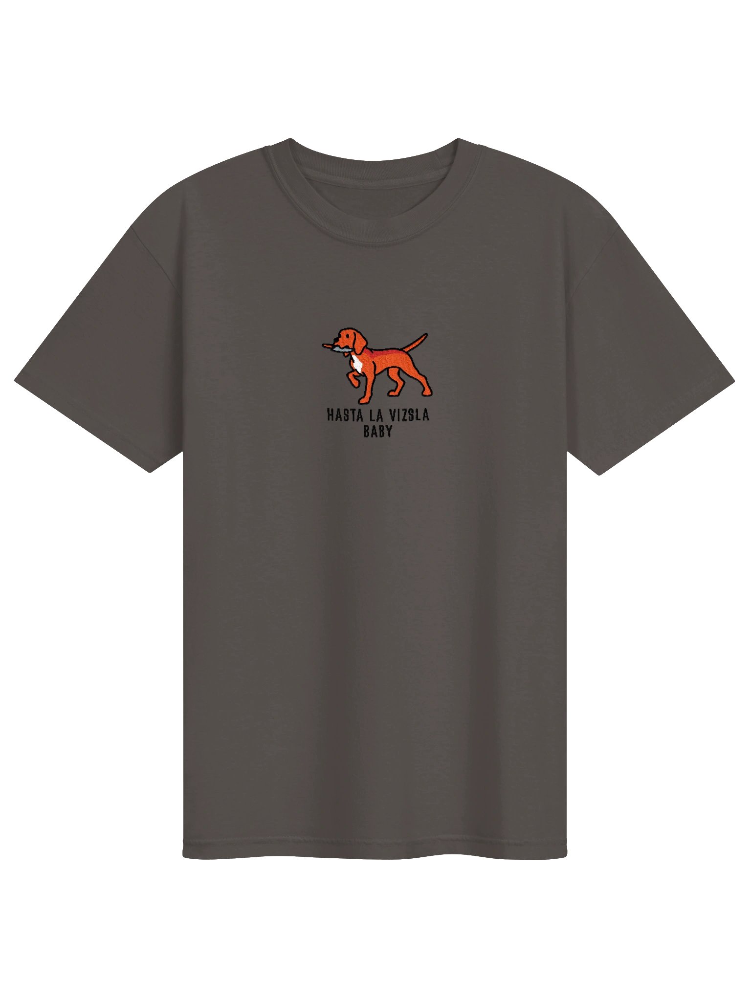 Hasta La Vizsla, Baby Funny Chibi-Style Embroidered T-Shirt for Vizsla Owners product image (5)