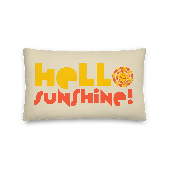 Hello Sunshine Colorful Throw Pillow 2 (Ecru) product image (1)