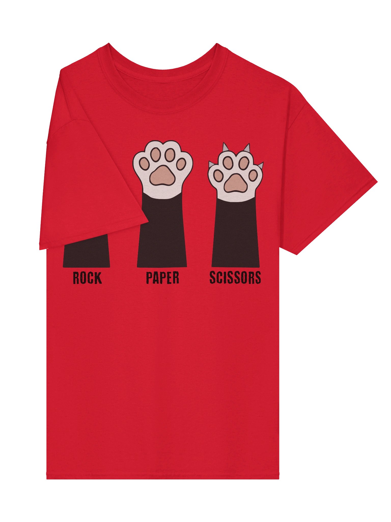 Rock Paper Scissors Cat Paw Meme Graphic T-Shirt product image (20)