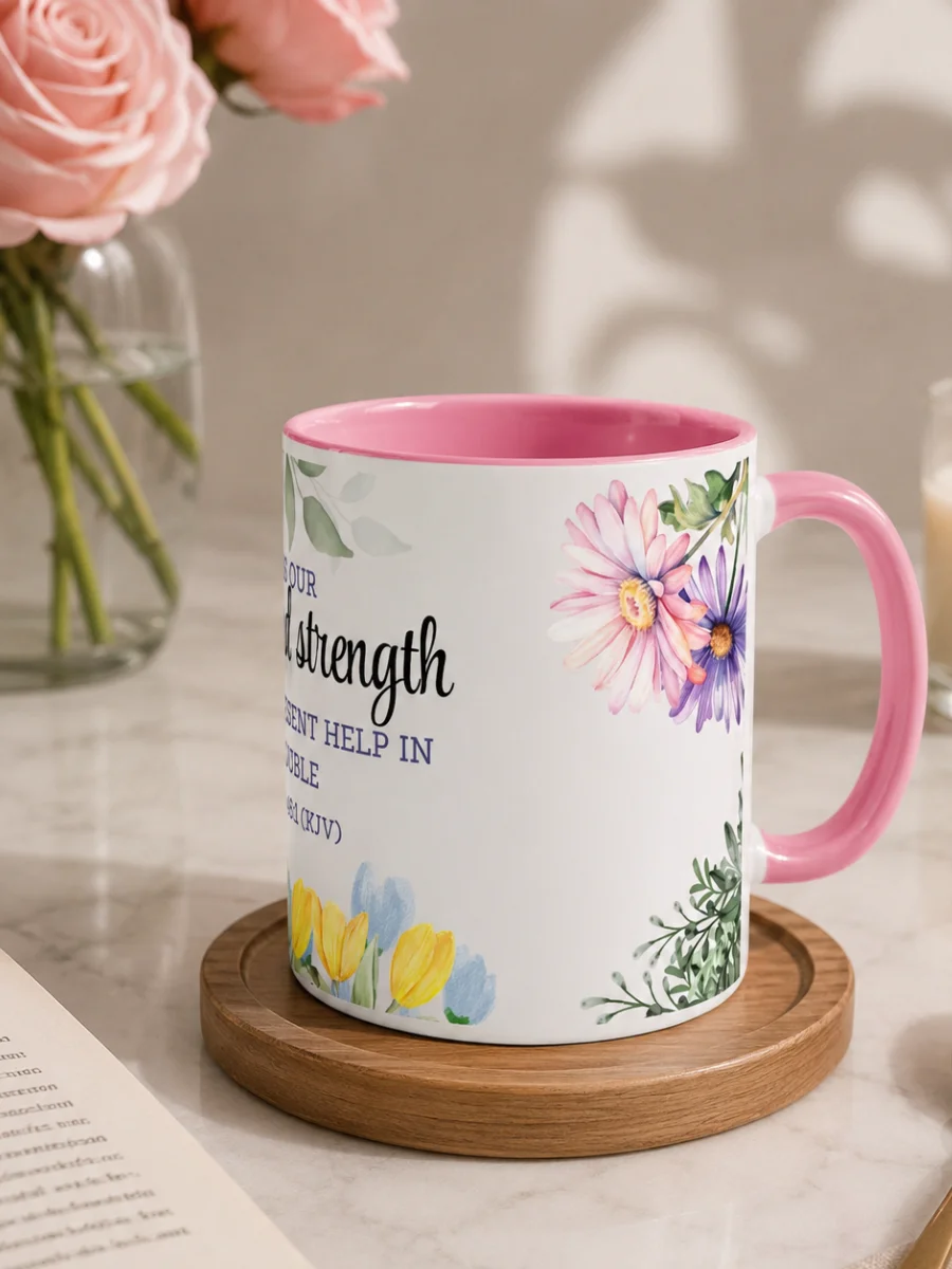 Refuge & Strength Floral Mug-Pink product image (3)