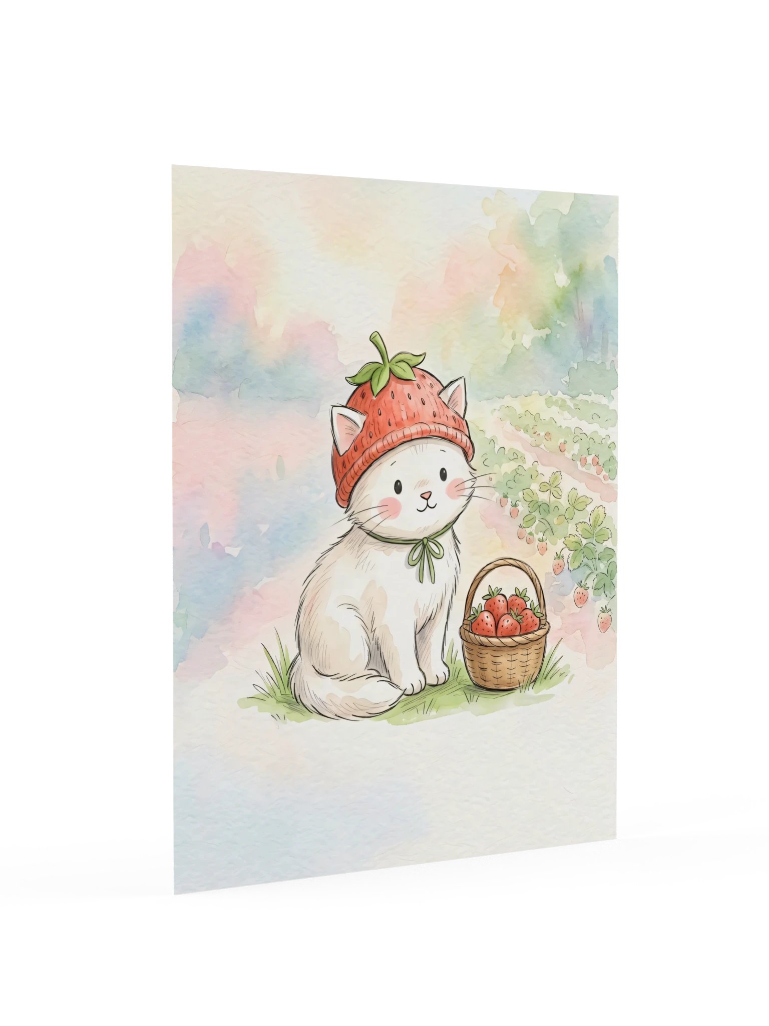 Strawberry Hat Kitten Poster product image (16)