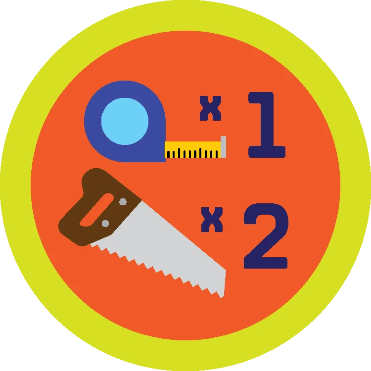 Measure Once, Cut Twice (de)Merit Badge Magnet (2 in) product image (1)
