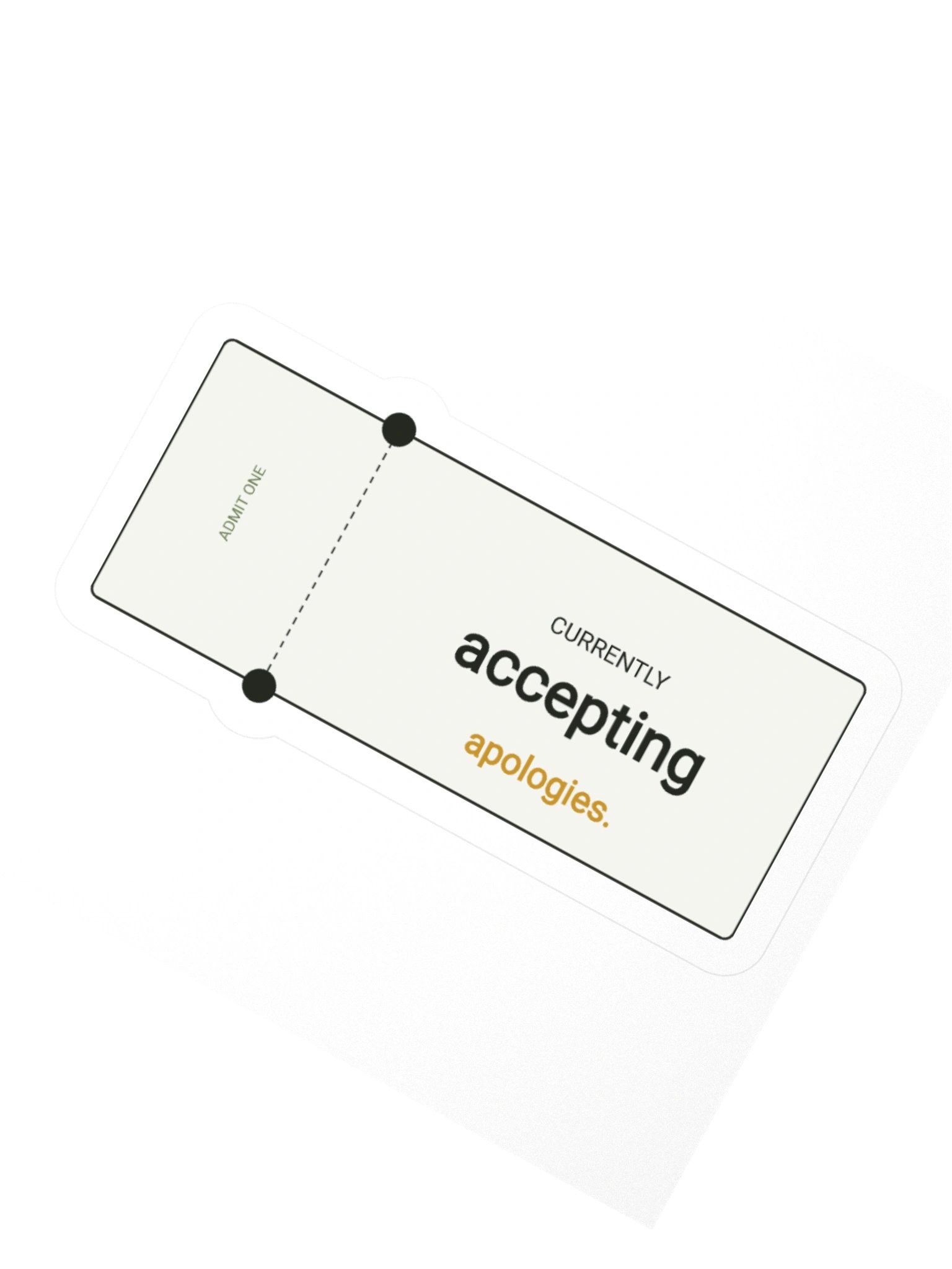 Admit One Sticker product image (6)