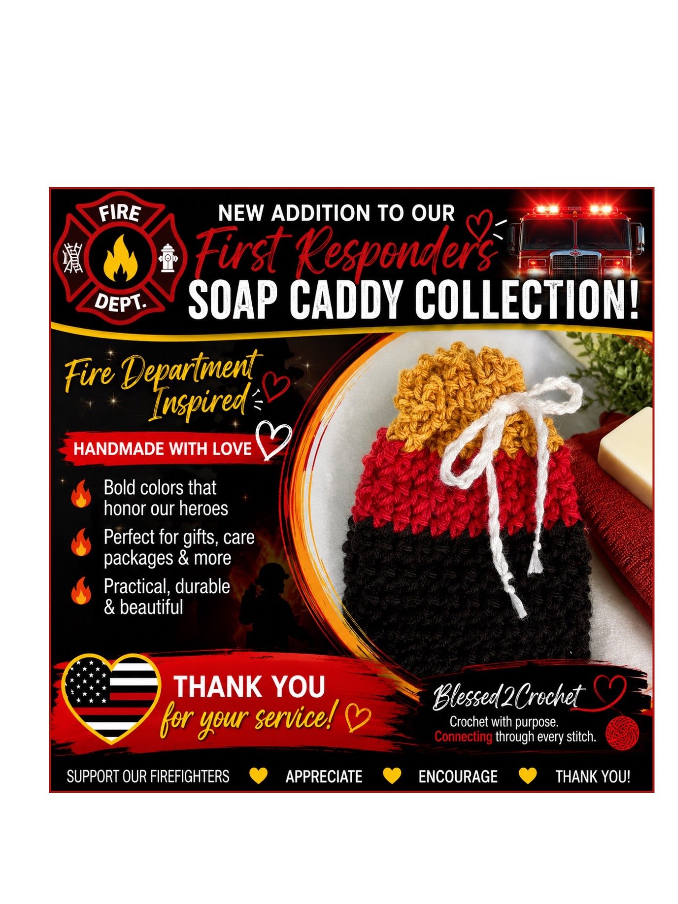 Firefighter Inspired Soap Caddy product image (1)