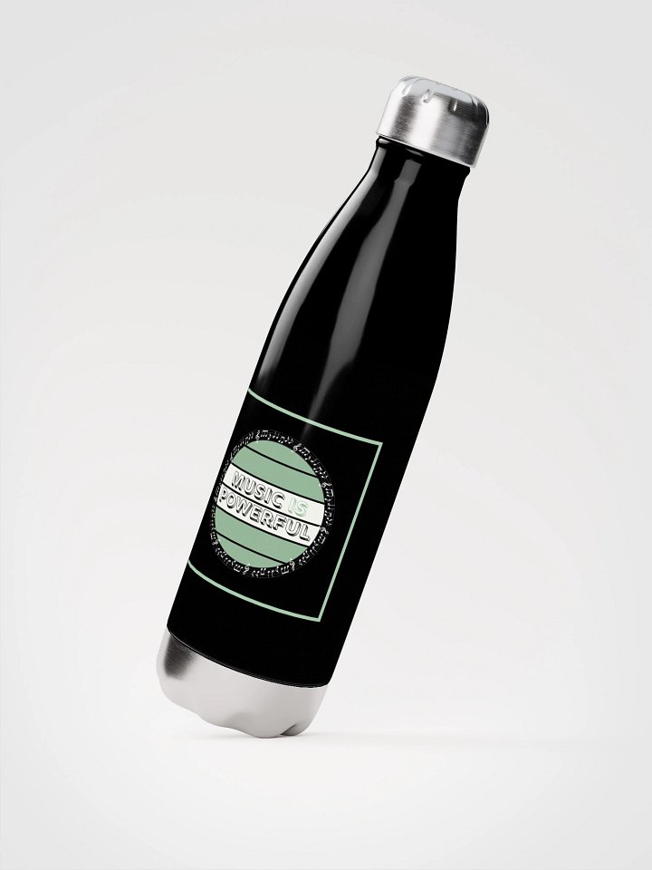MUSIC IS POWERFUL Steel Water Bottle product image (2)