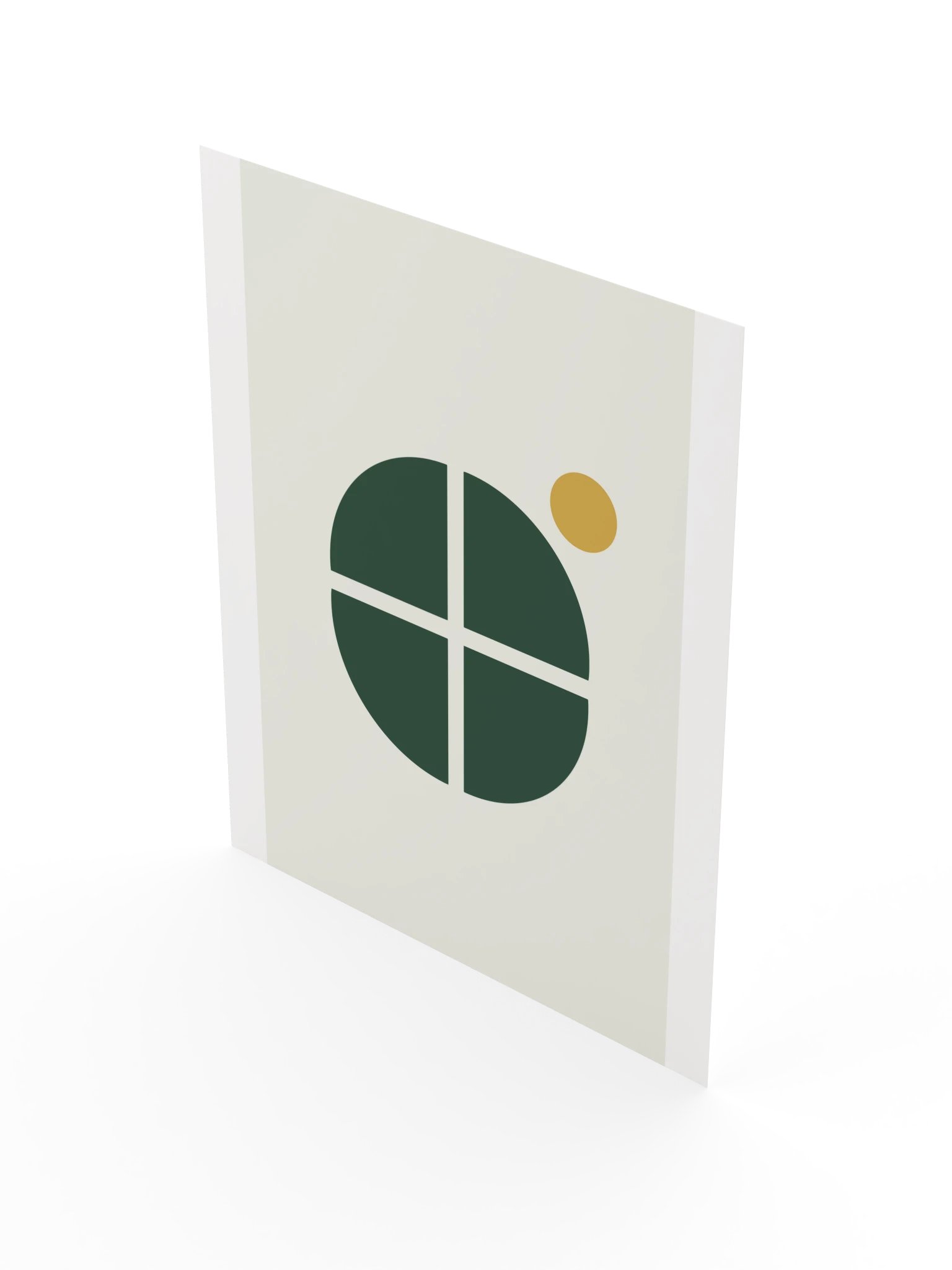 Green Mid Century Circle Print | Modern Bathroom Wall Art product image (5)