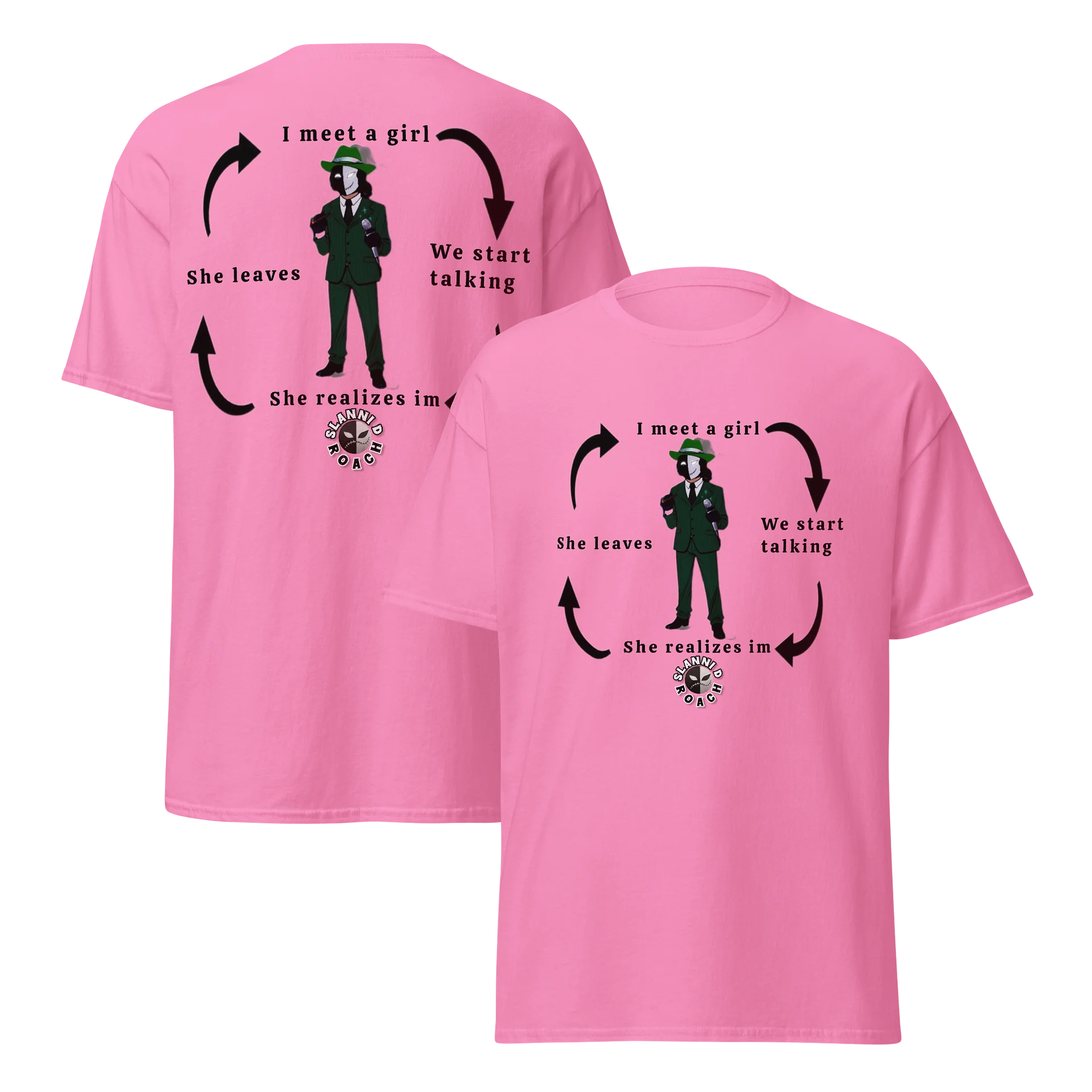Limited time Slanni D Roach "I meet a girl" Graphic Tee product image (4)