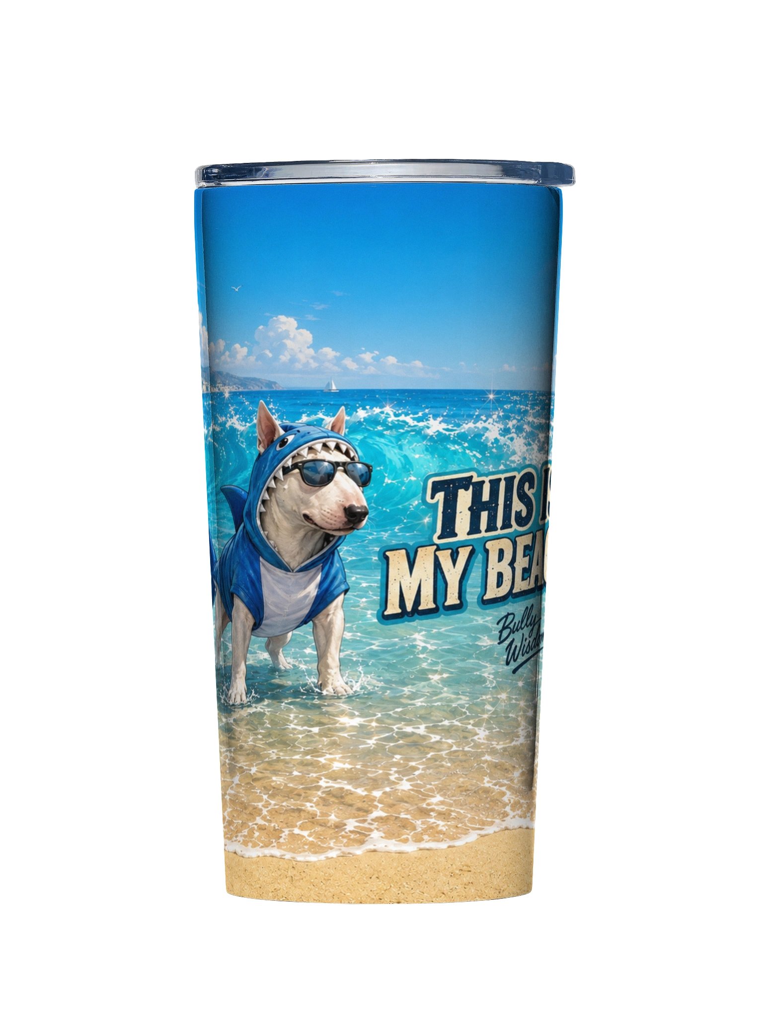 My Beach! - Sharky The Bull Terrier Tumbler product image (1)