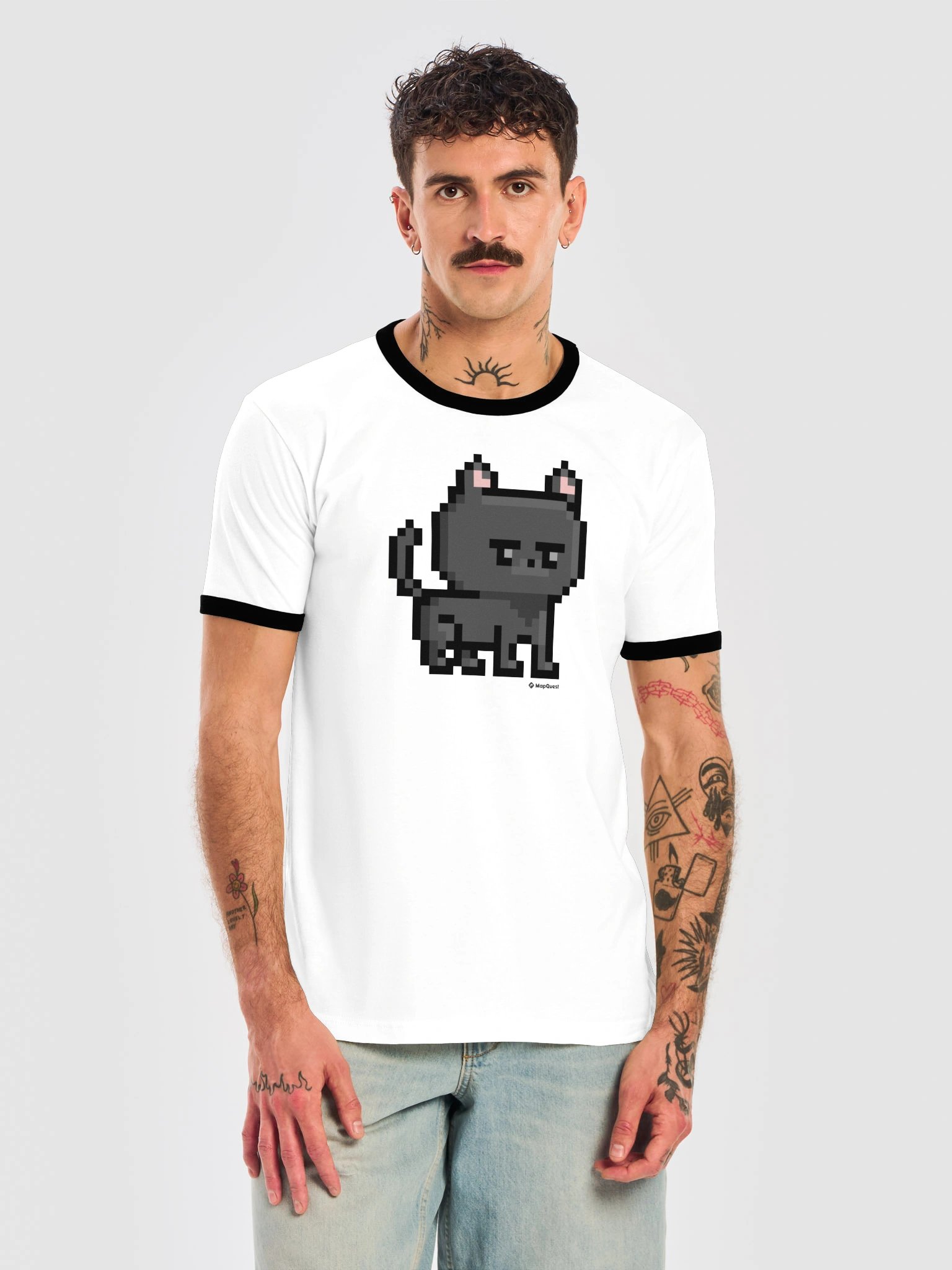 Black Cat Questie Ringer Tee - Unisex product image (6)