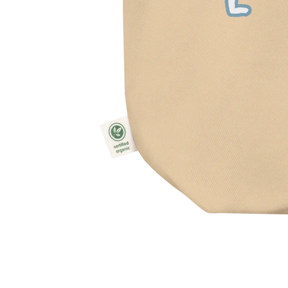 *not* mentally linear (lined design, #709AAF) tote bag product image (5)