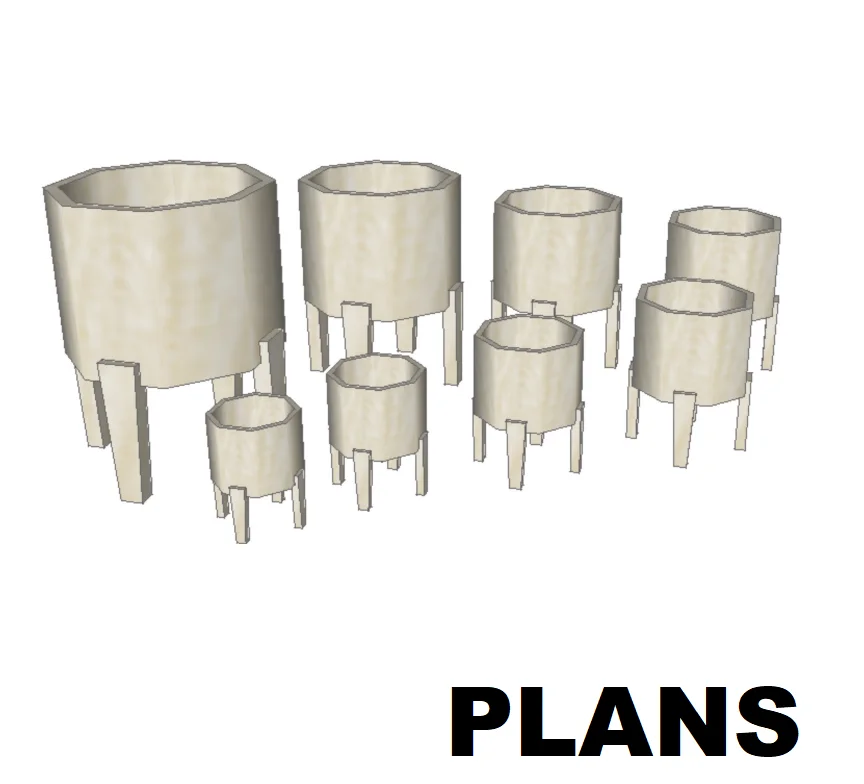 Geometric Octagonal Plant Stand // Woodworking Plans & Cut List product image (1)