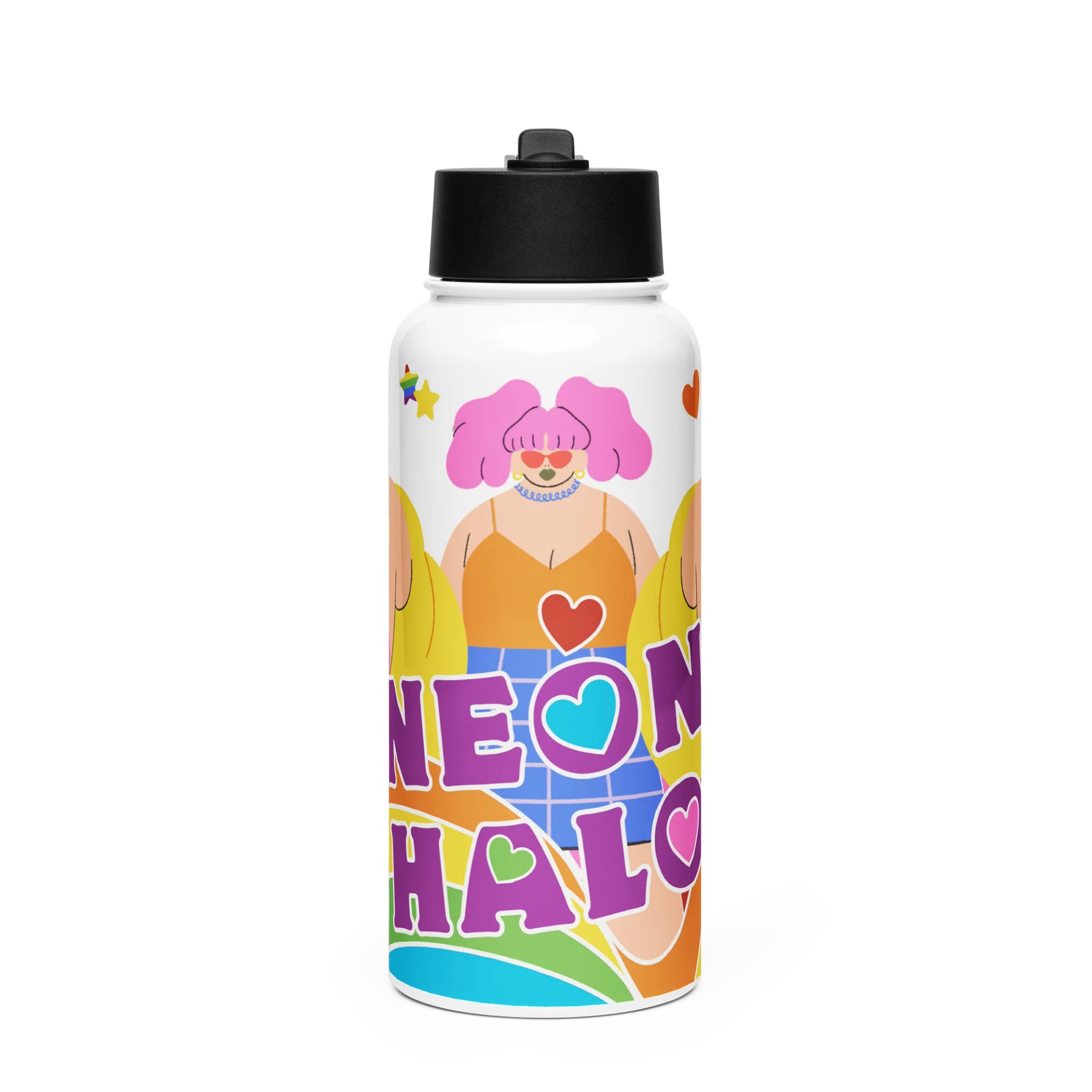 Neon Halo 32 oz Stainless Steel with Straw Lid product image (1)