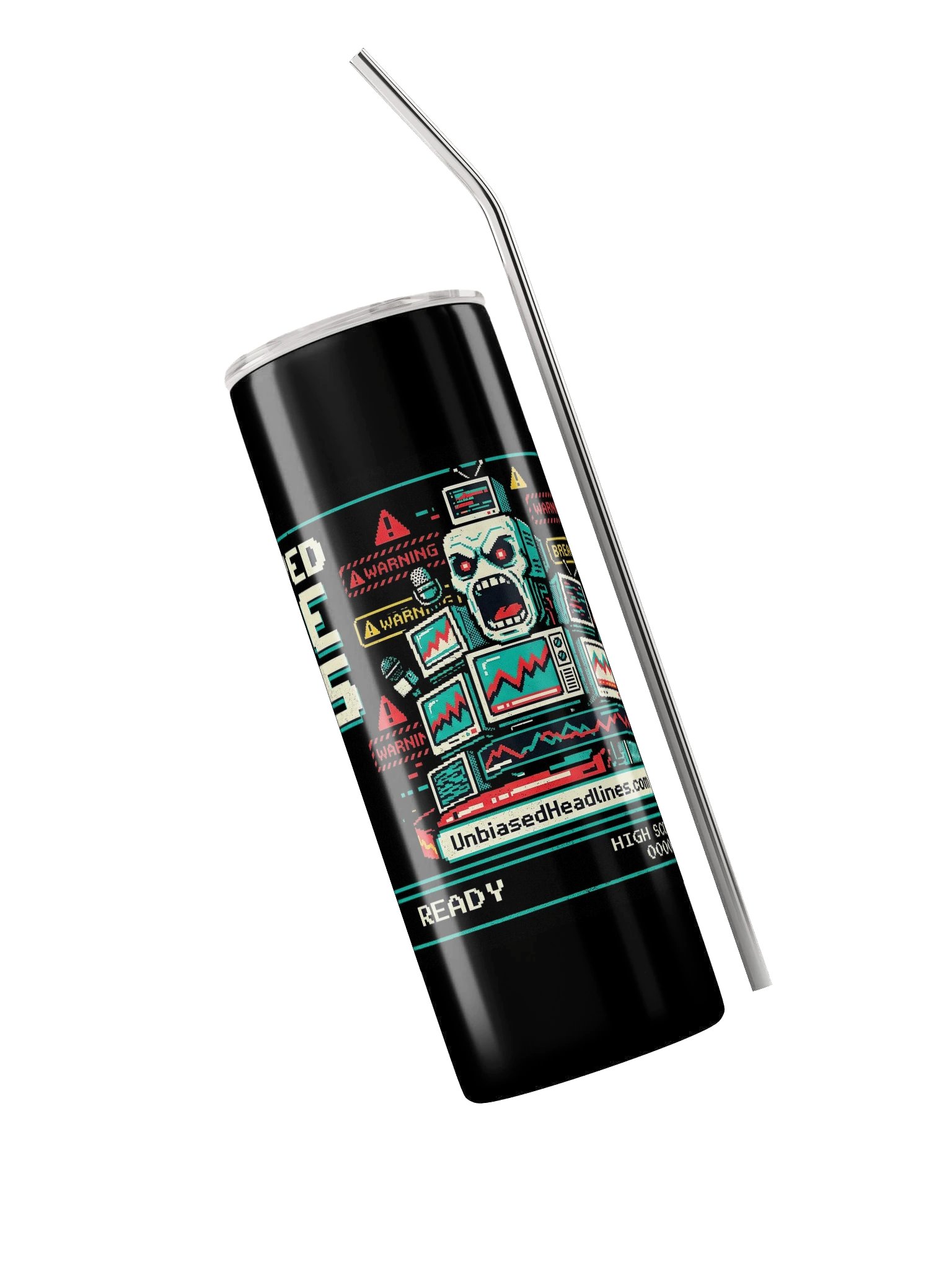 I Survived Cable News (Arcade) Stainless Steel Tumbler product image (3)