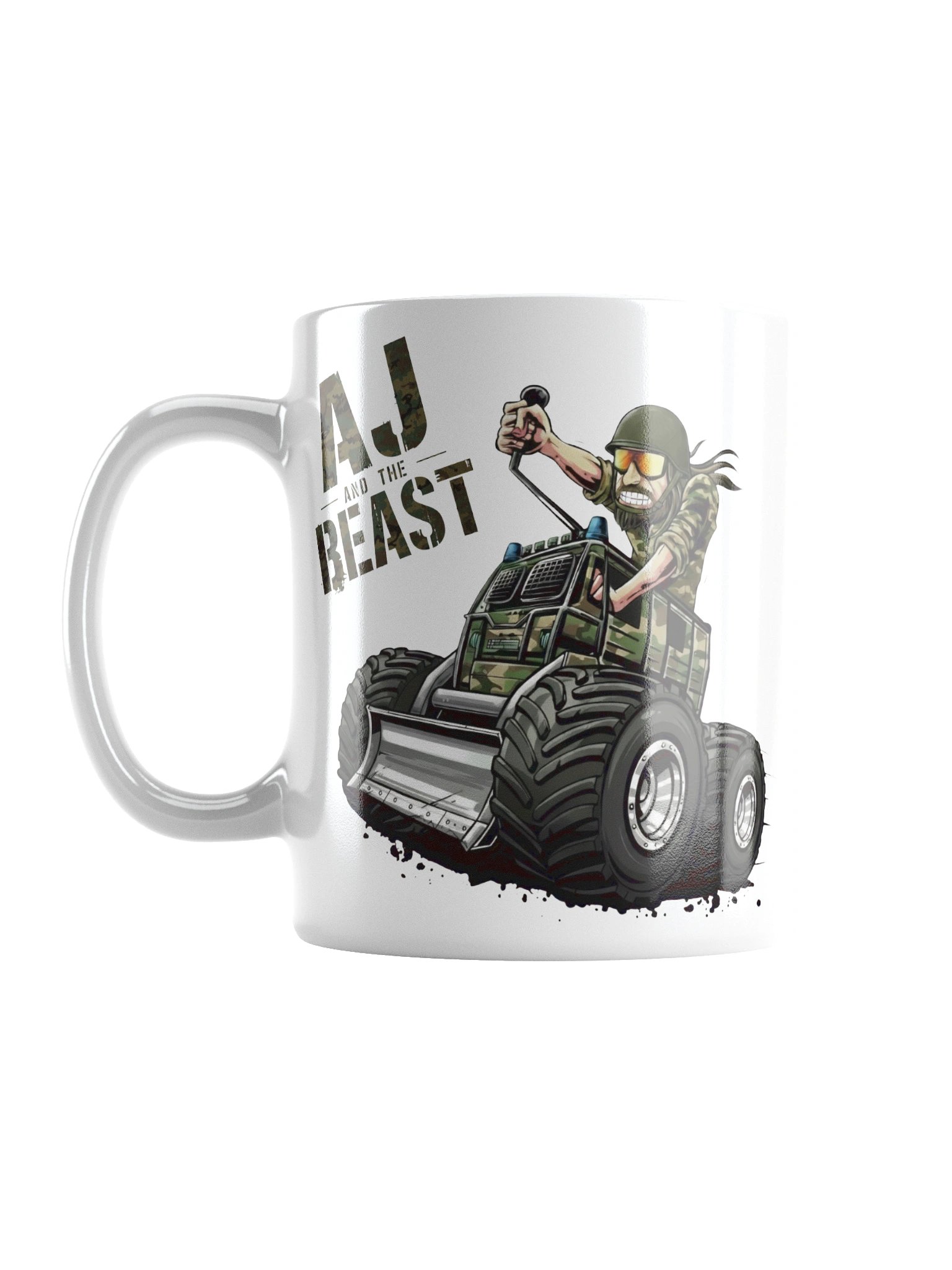AJ and the BEAST : CAMO COFFEE MUG product image (1)