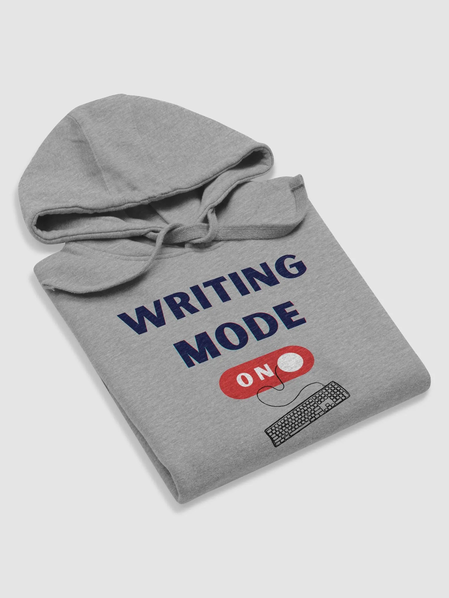Writing Mode On - Grey Unisex Hoodie product image (5)