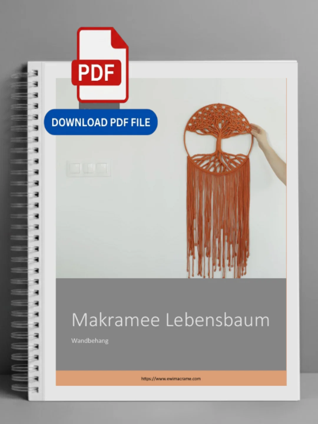 Makramee Baum des Lebens Wandbehang – Schritt-für-Schritt Anleitung | PDF product image (1)