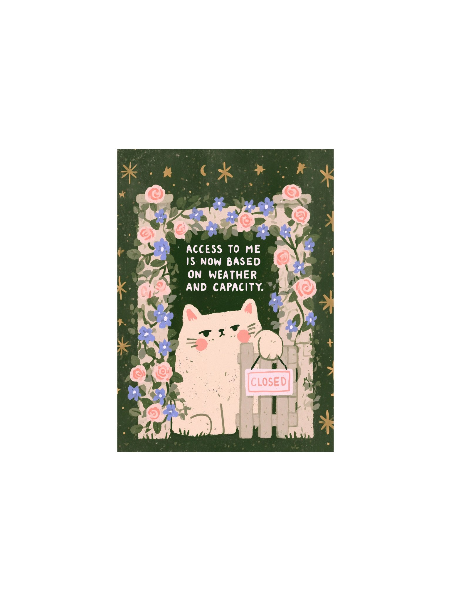Closed for Vibes Cat Poster product image (1)
