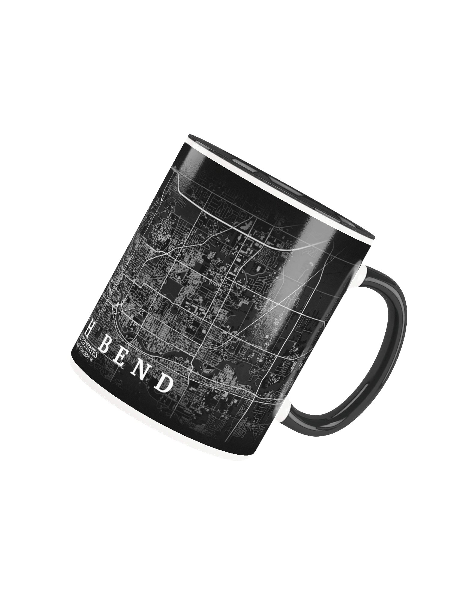 South Bend Noir Map Mug product image (5)