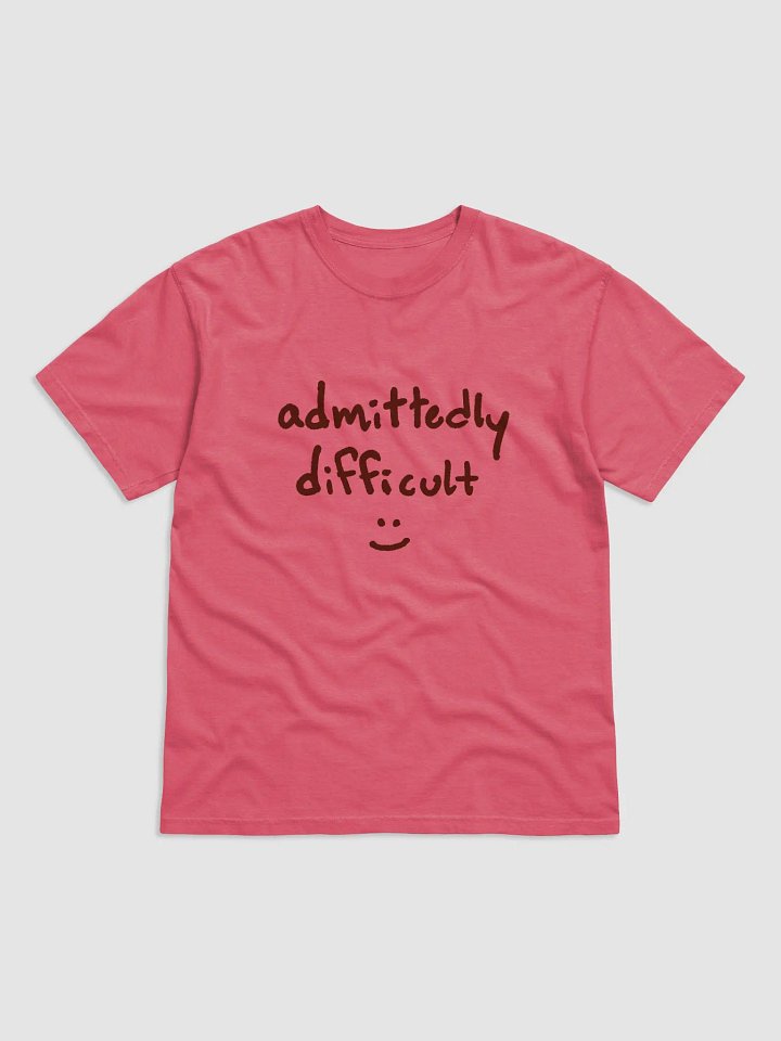 admittedly difficult (#440E00) garment-dyed tee product image (1)