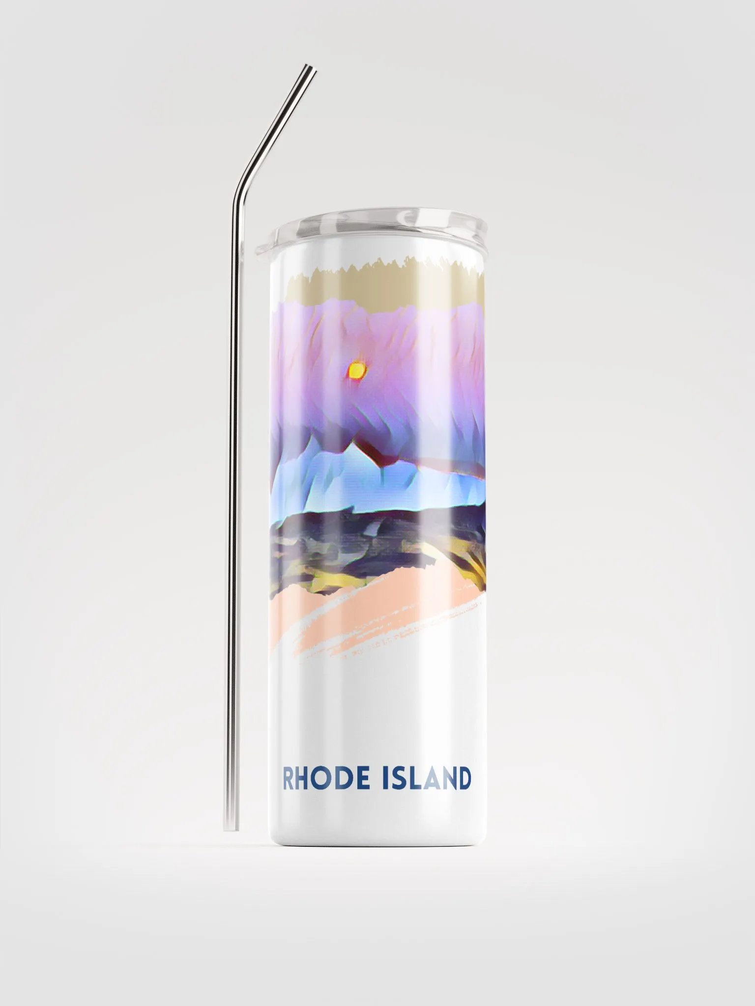 Moon Over the Cliff Walk Stainless Steel Tumbler 20oz product image (1)