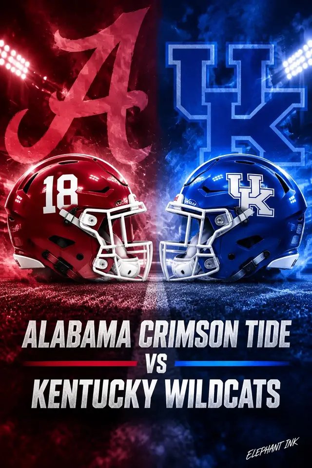 Saturday is the first SEC matchup for the Crimson Tide and the Kentucky Wildcats. Kick off is at 2:30pm CST. 