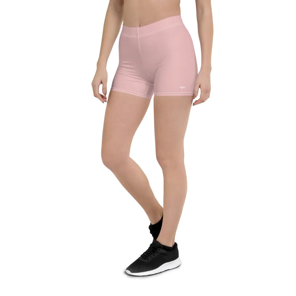 Women's Activewear - Slip Shorts Baby Pink - Printed White Logo product image (3)